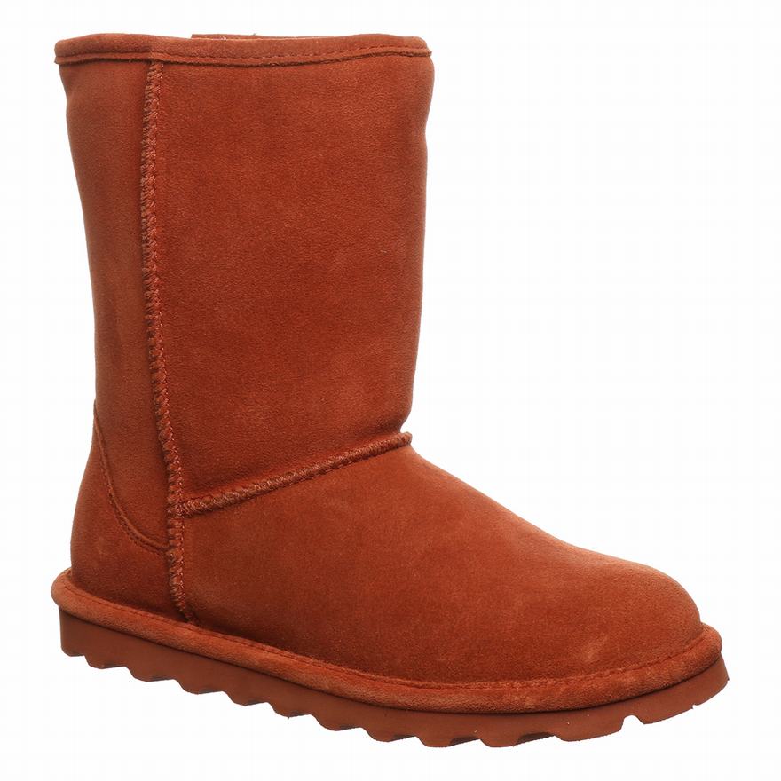 Bearpaw Elle Short Short Boots UK - Women's Boots Orange ||HFLETS-860||